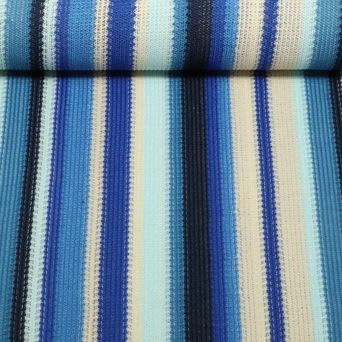 Strickjersey Streifen Blau