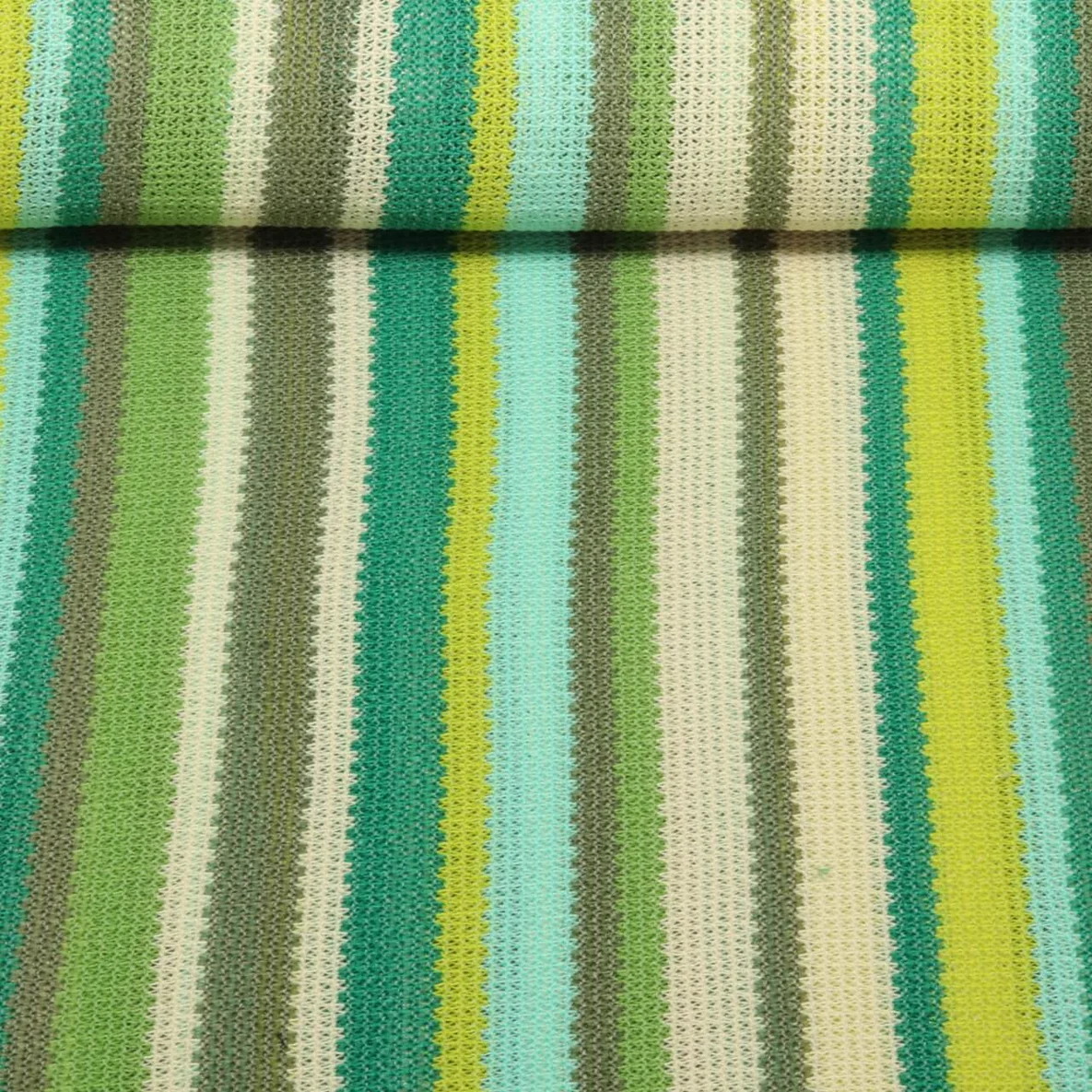 Strickjersey Streifen Kiwigrün