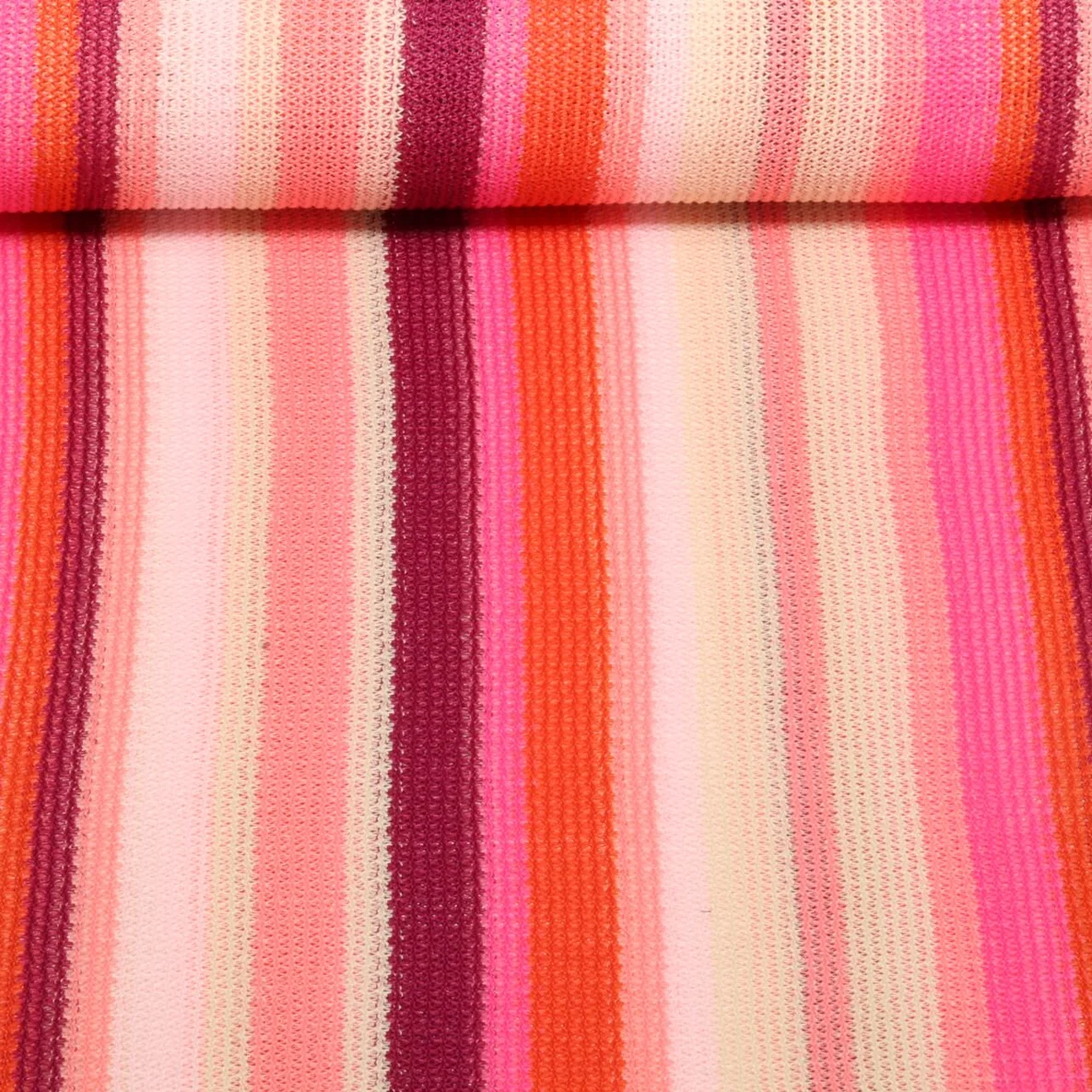 Strickjersey Streifen Pink