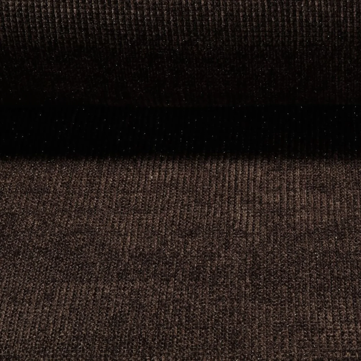 Stricksweat Lurex Schokobraun