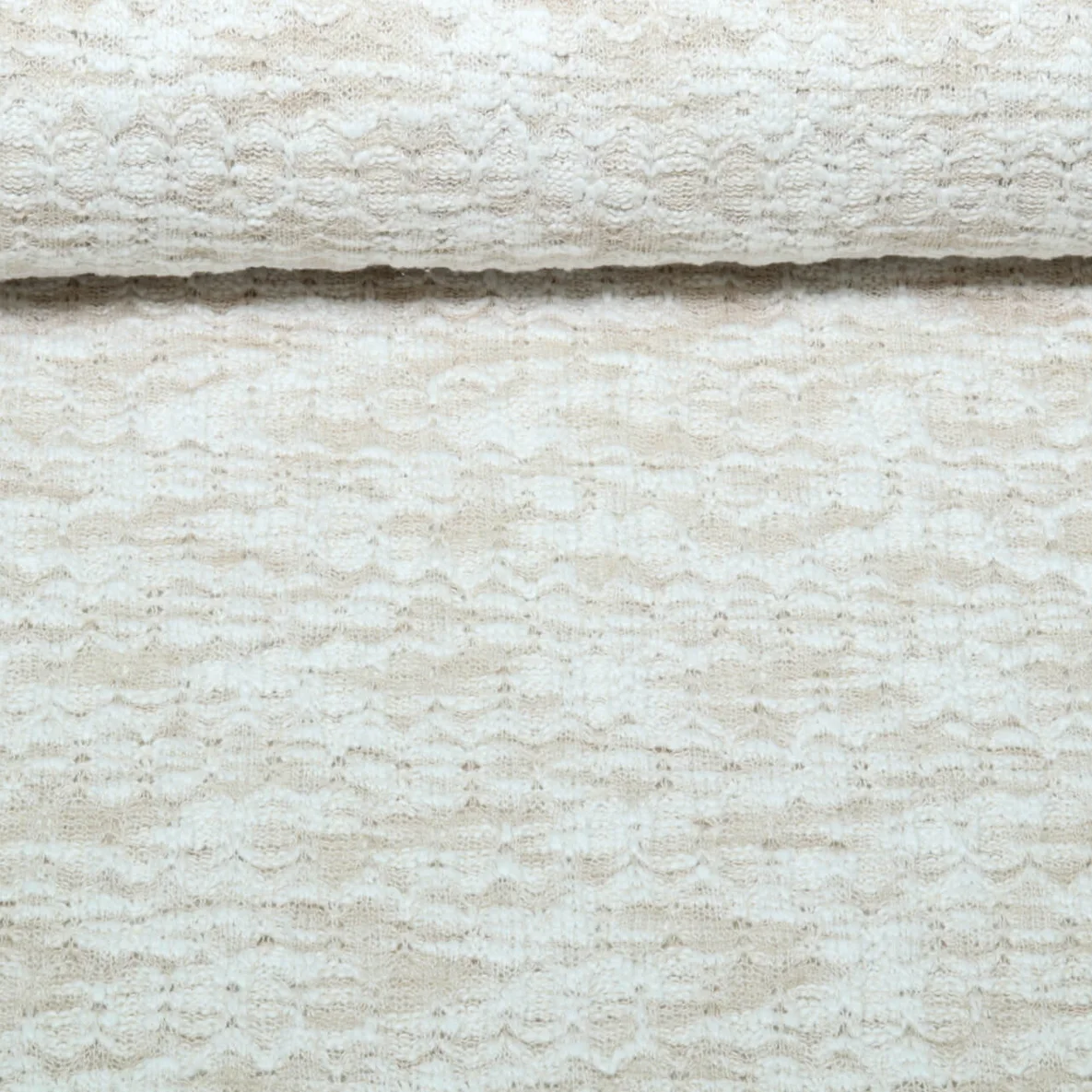Stricksweat Melange Beige
