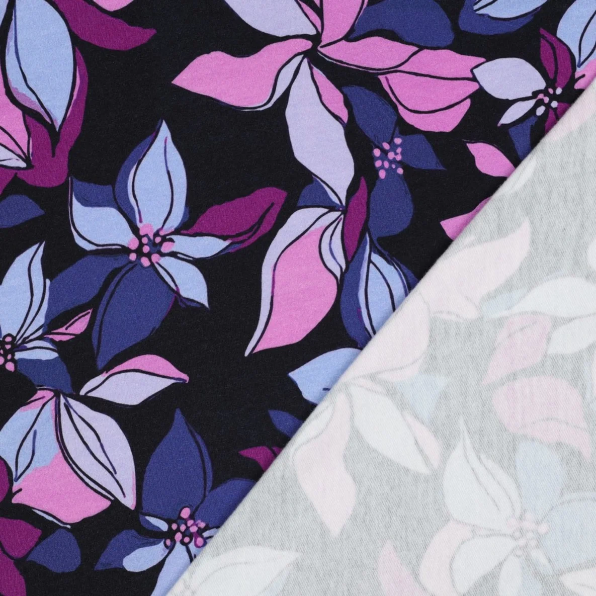 Sweat Blüten Navy Angeraut