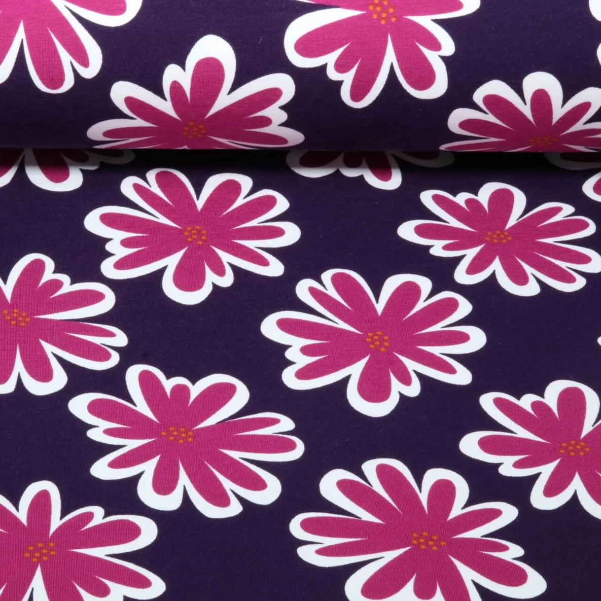 Sweat Blumen Lila Fuchsia Angeraut