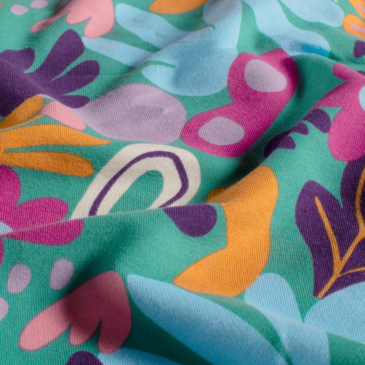 Sweat Blumen und Blätter Grün Multicolor Angeraut
