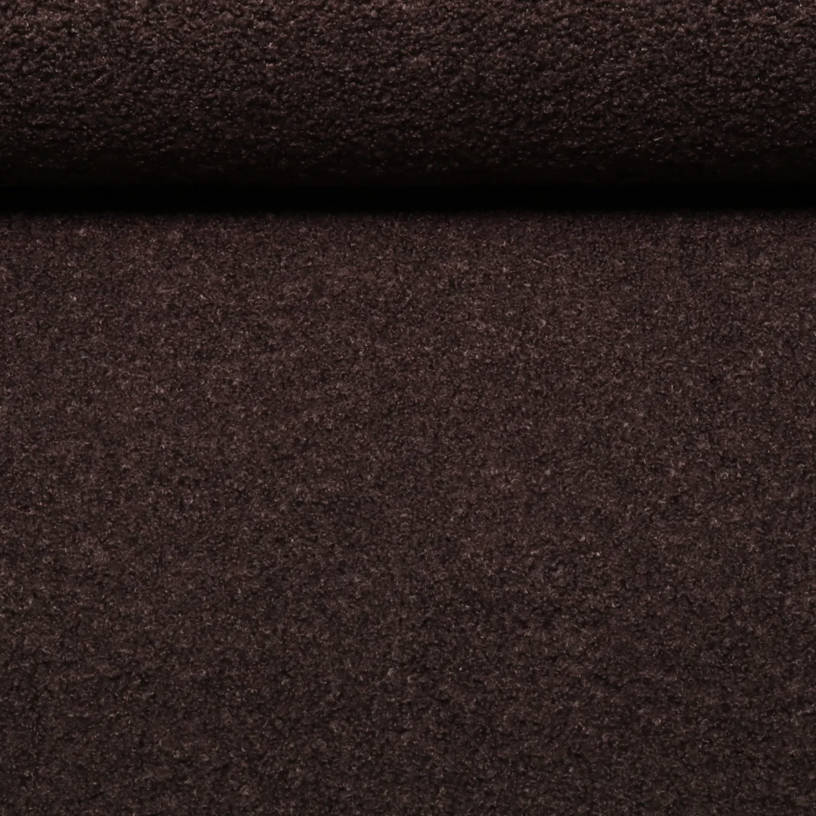 Sweat  Bouclé Uni Dunkelbraun