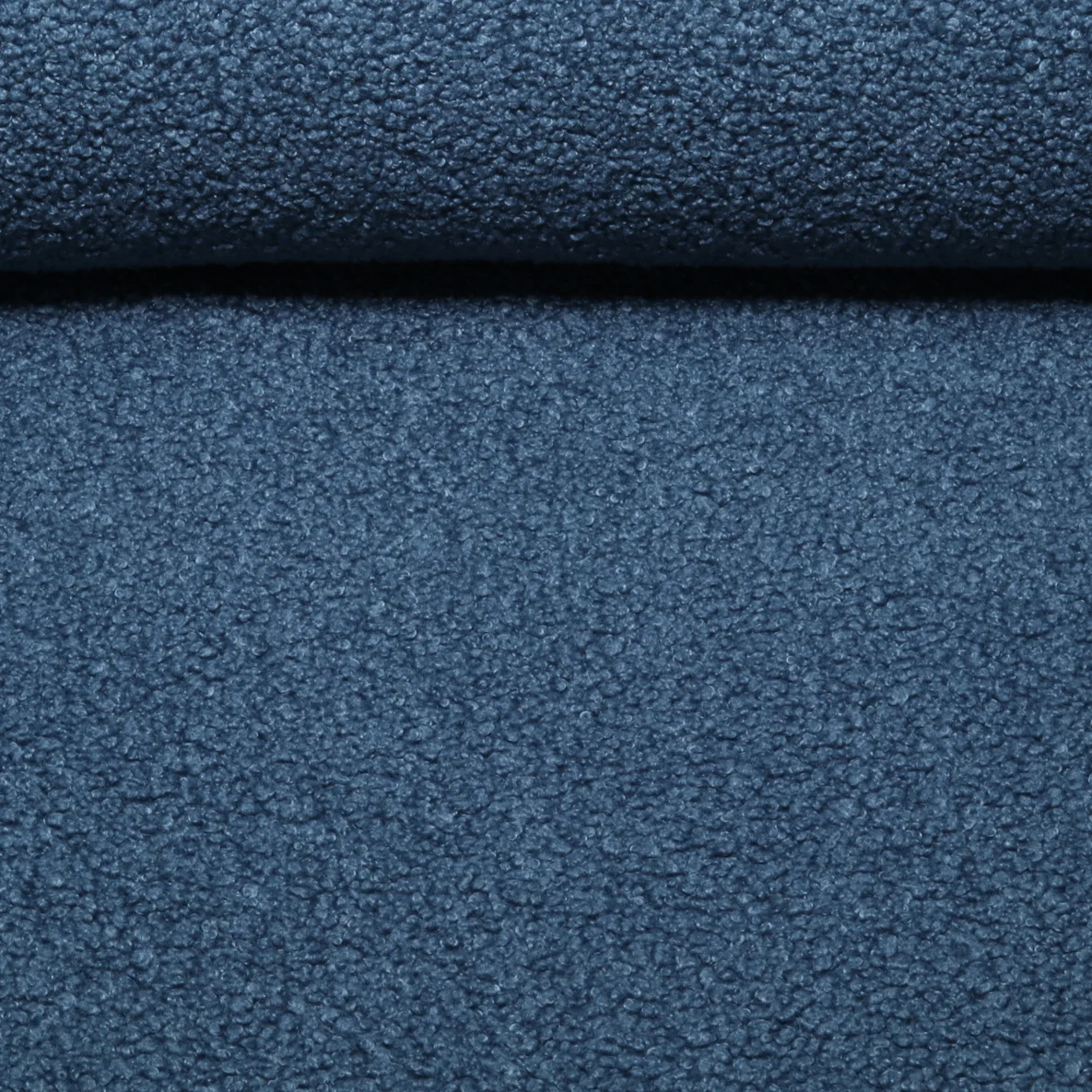 Sweat  Bouclé Uni Jeansblau