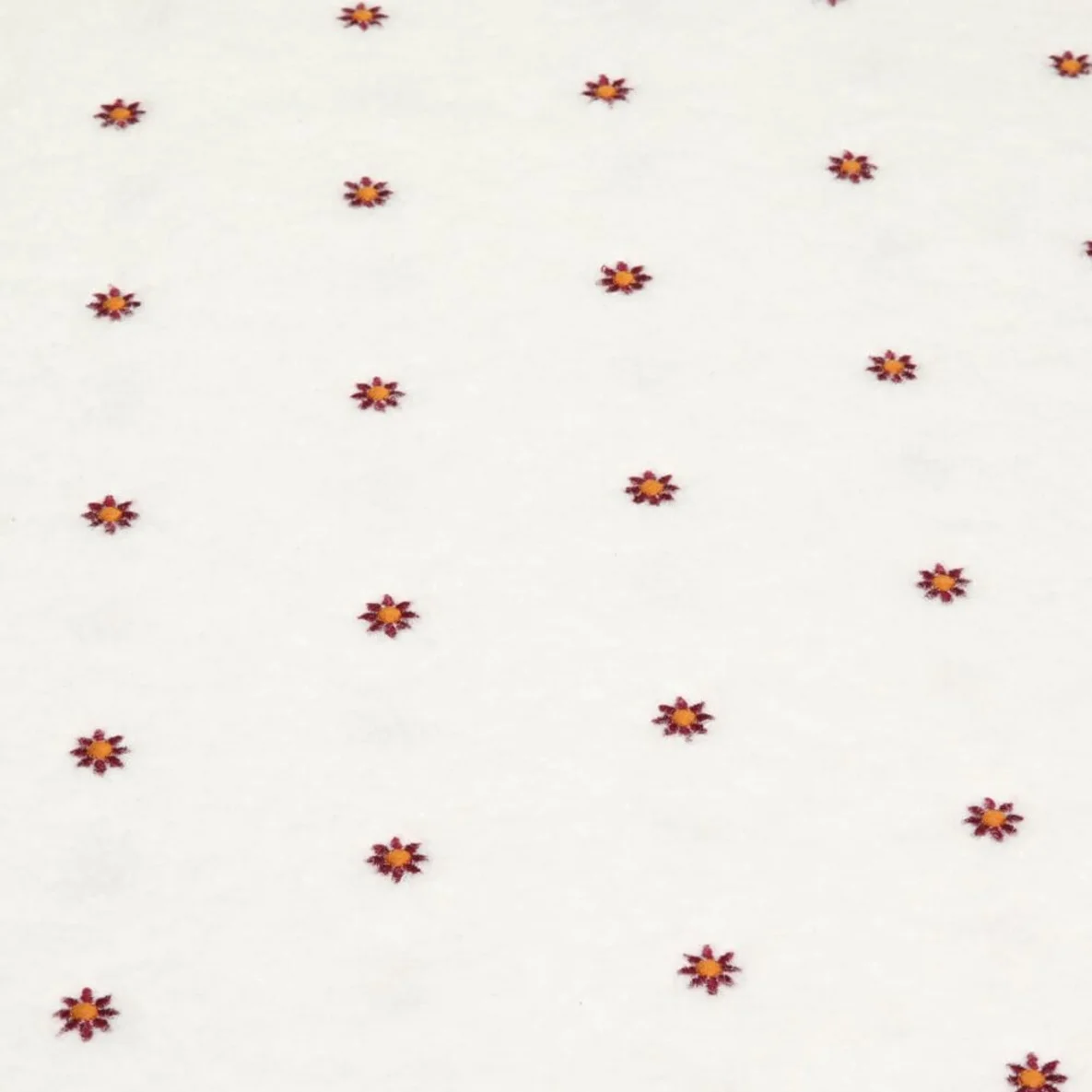 Teddyfleece Blumen Ecru