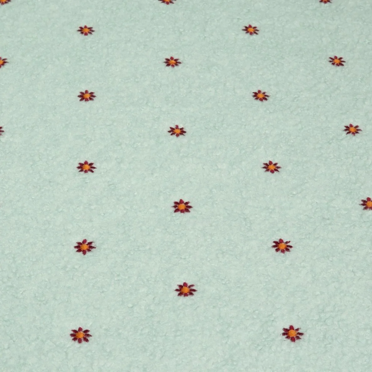 Teddyfleece Blumen Mint