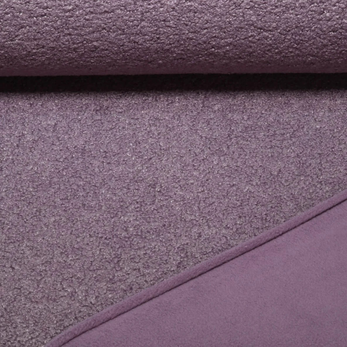 Teddyfleece - Doubleface Uni Brombeere