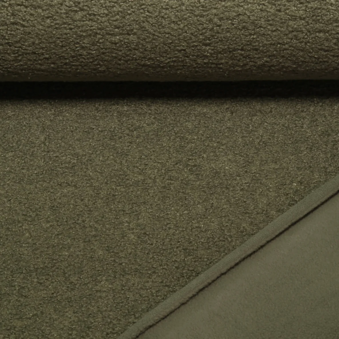 Teddyfleece Doubleface Uni Dunkelgrün