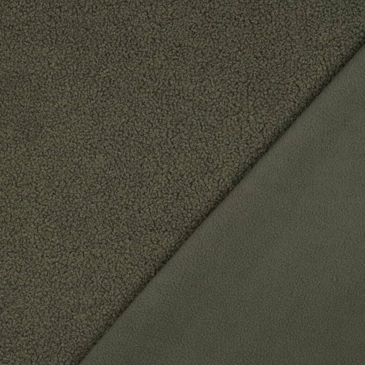 Teddyfleece Doubleface Uni Dunkelgrün