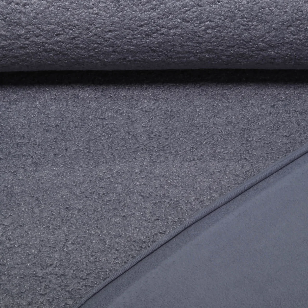 Teddyfleece Doubleface Uni Jeansblau