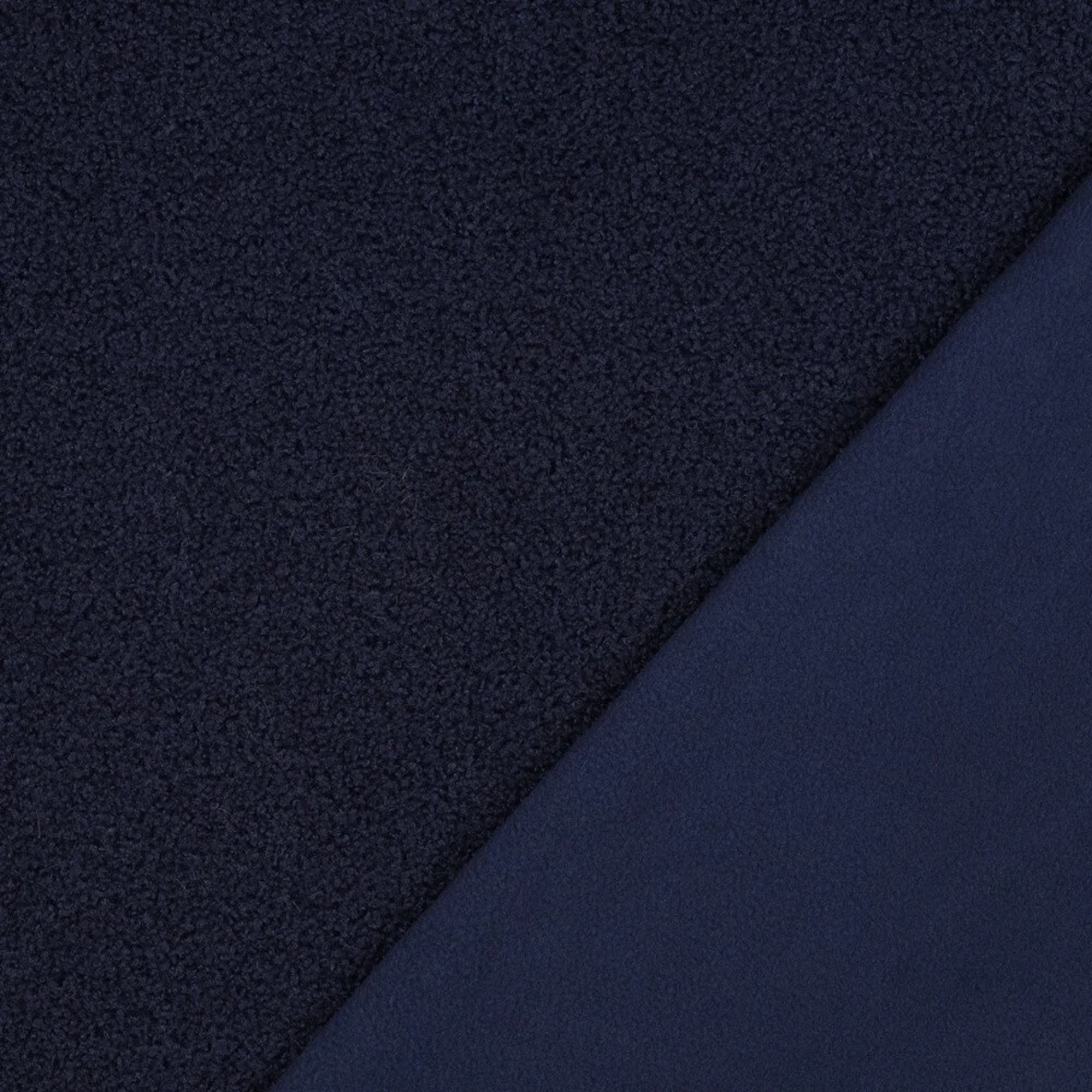 Teddyfleece - Doubleface Uni Marine