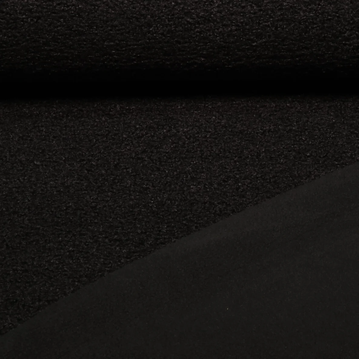 Teddyfleece Doubleface Uni Schwarz