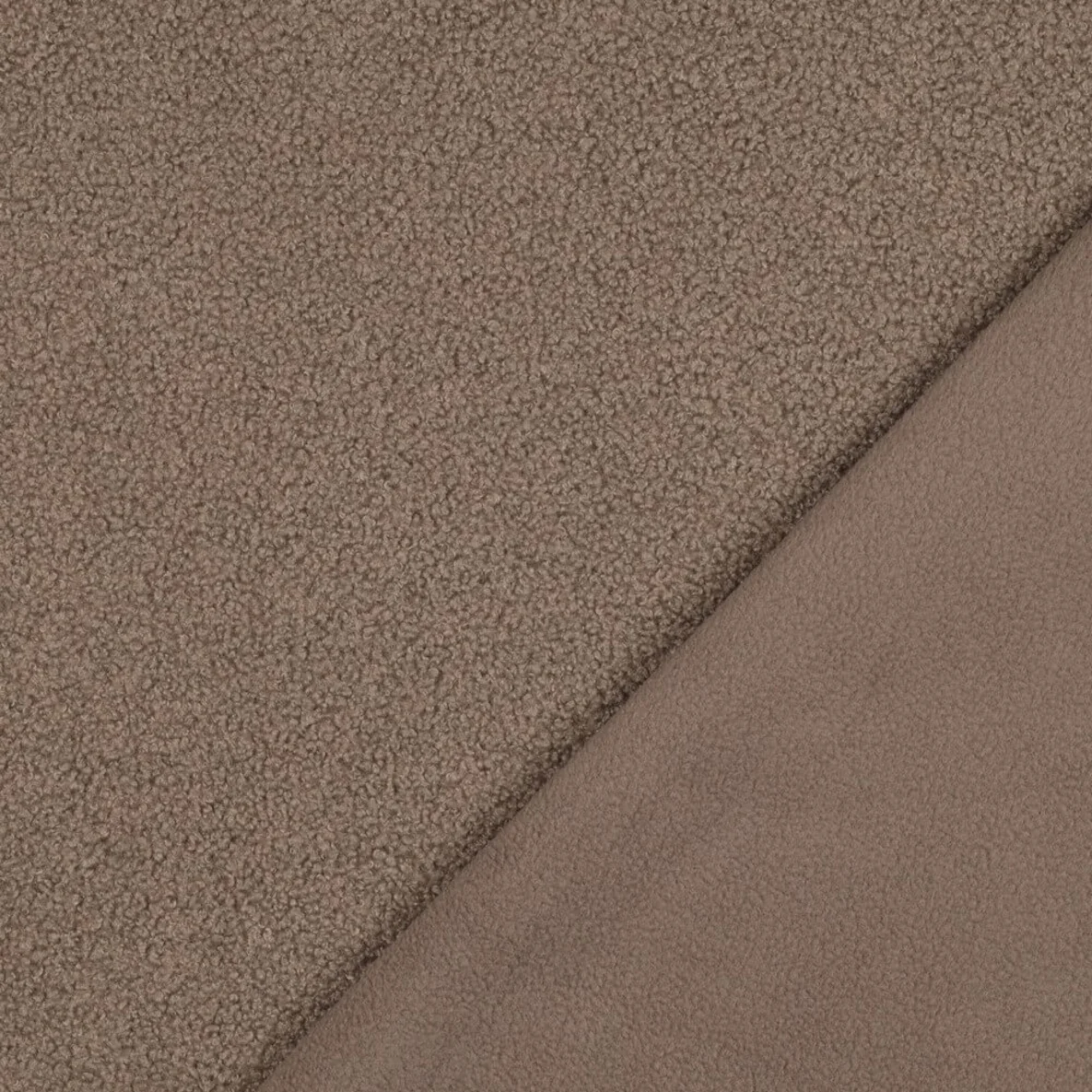 Teddyfleece - Doubleface Uni Taupe