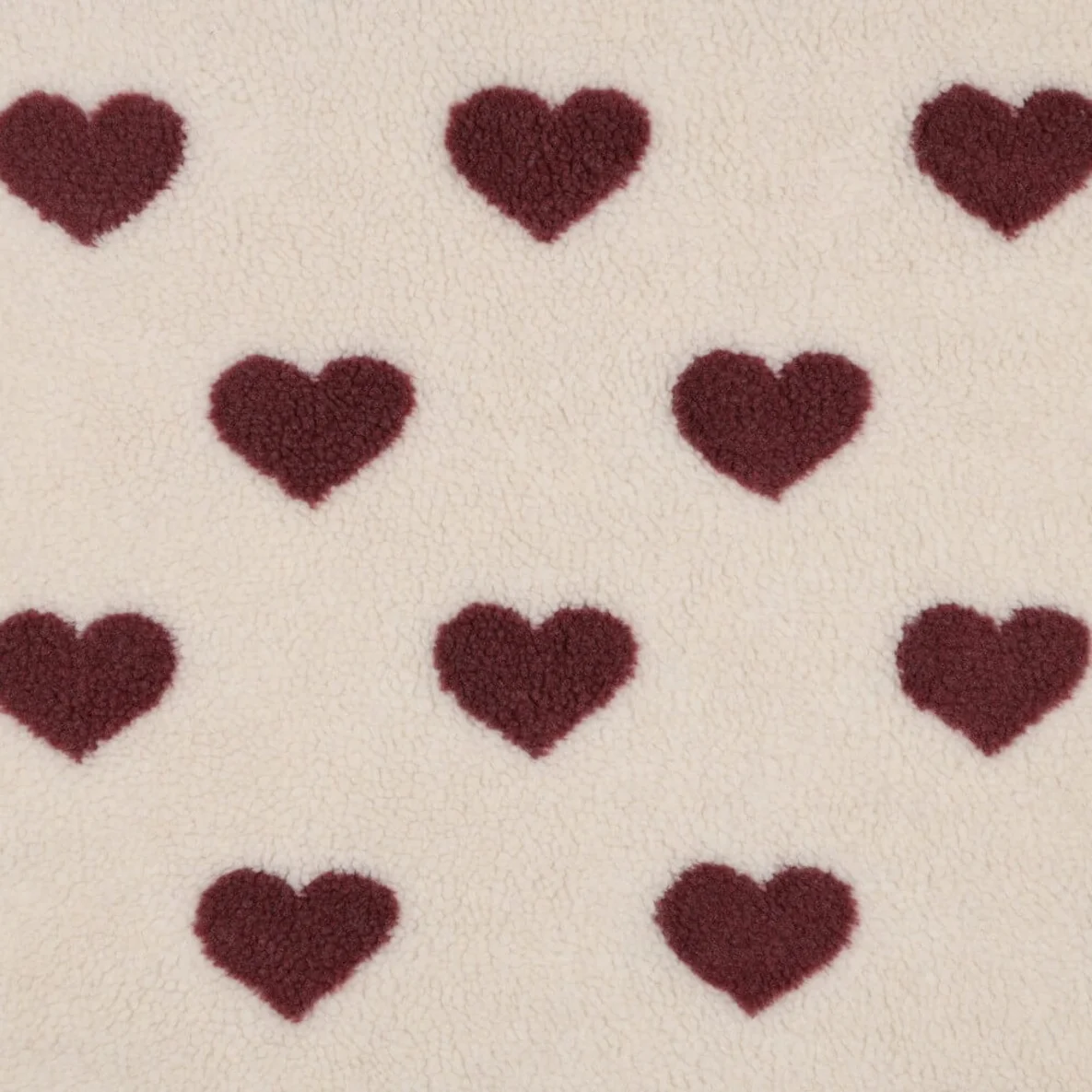 Teddyfleece Jacquard Herzen Helles Altrosa