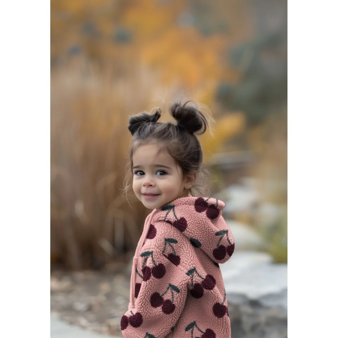 Teddyfleece Jacquard Kirschen Rosa