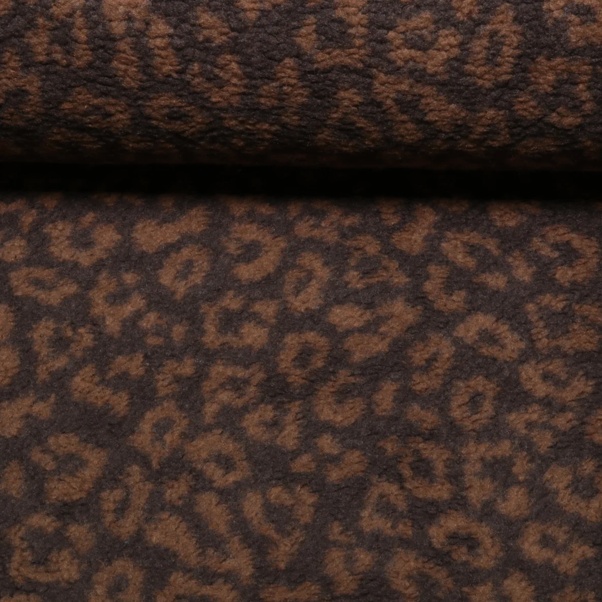 Teddyfleece Jacquard Leo Braun Hellbraun