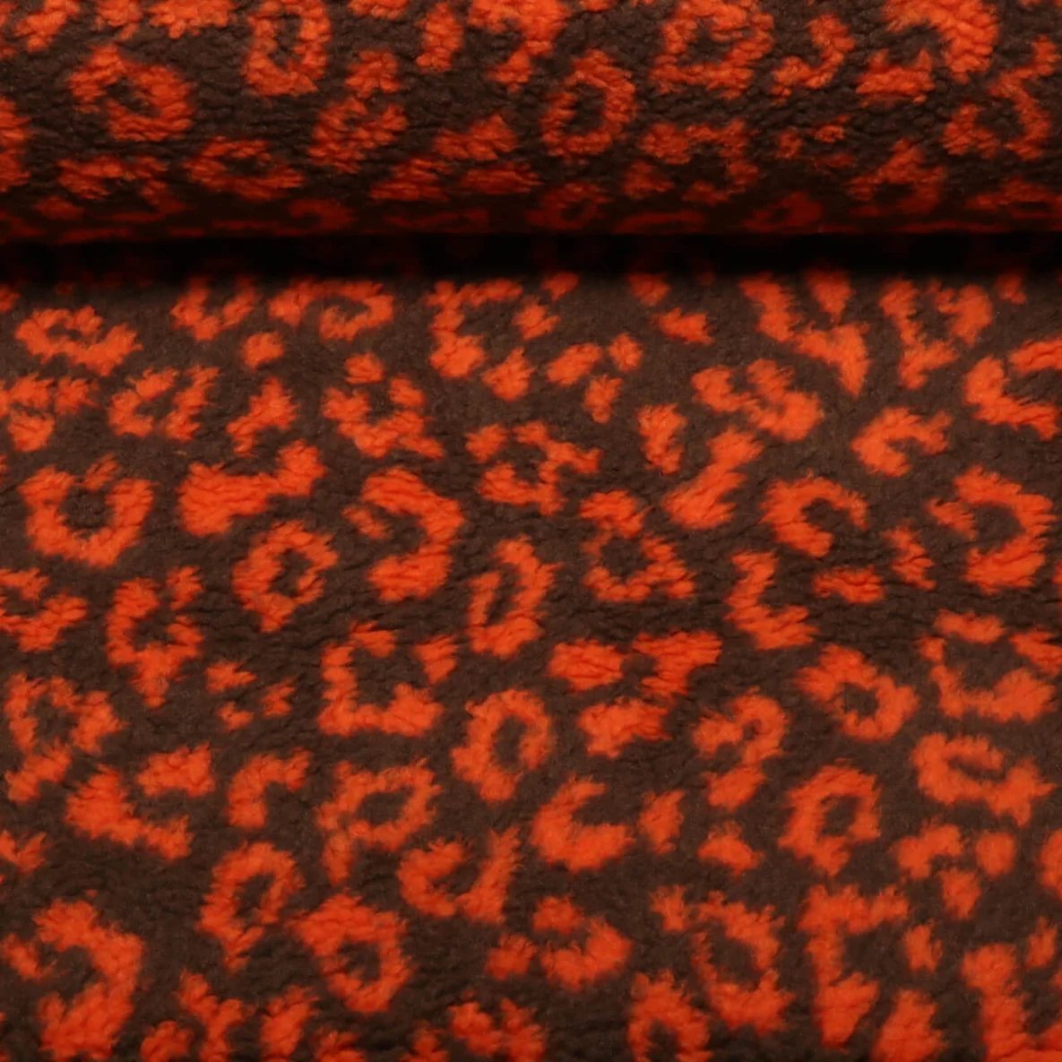 Teddyfleece Jacquard Leo Braun Orange