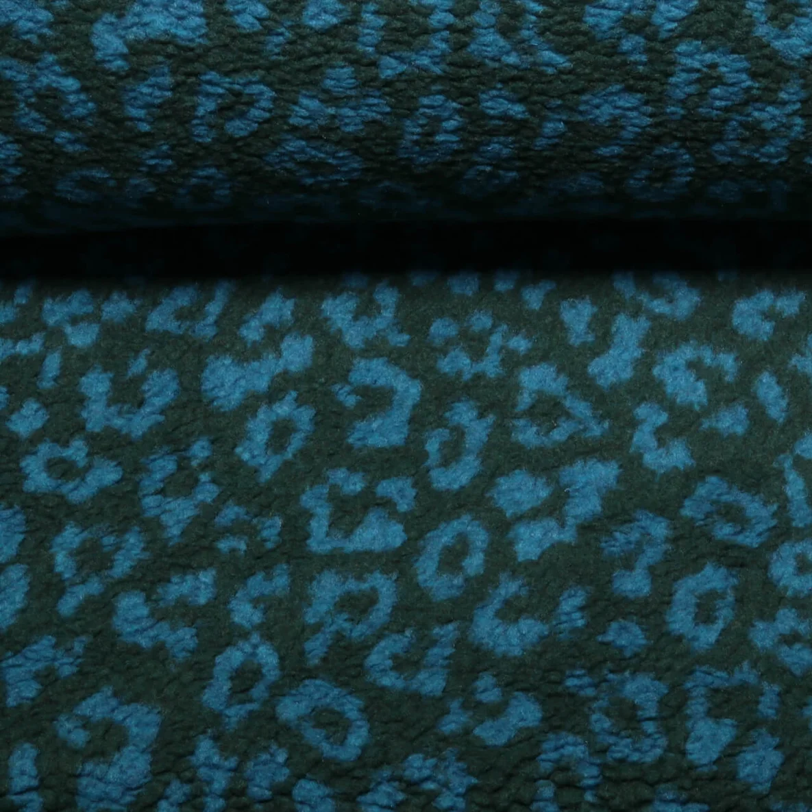 Teddyfleece Jacquard Leo Grün Petrol