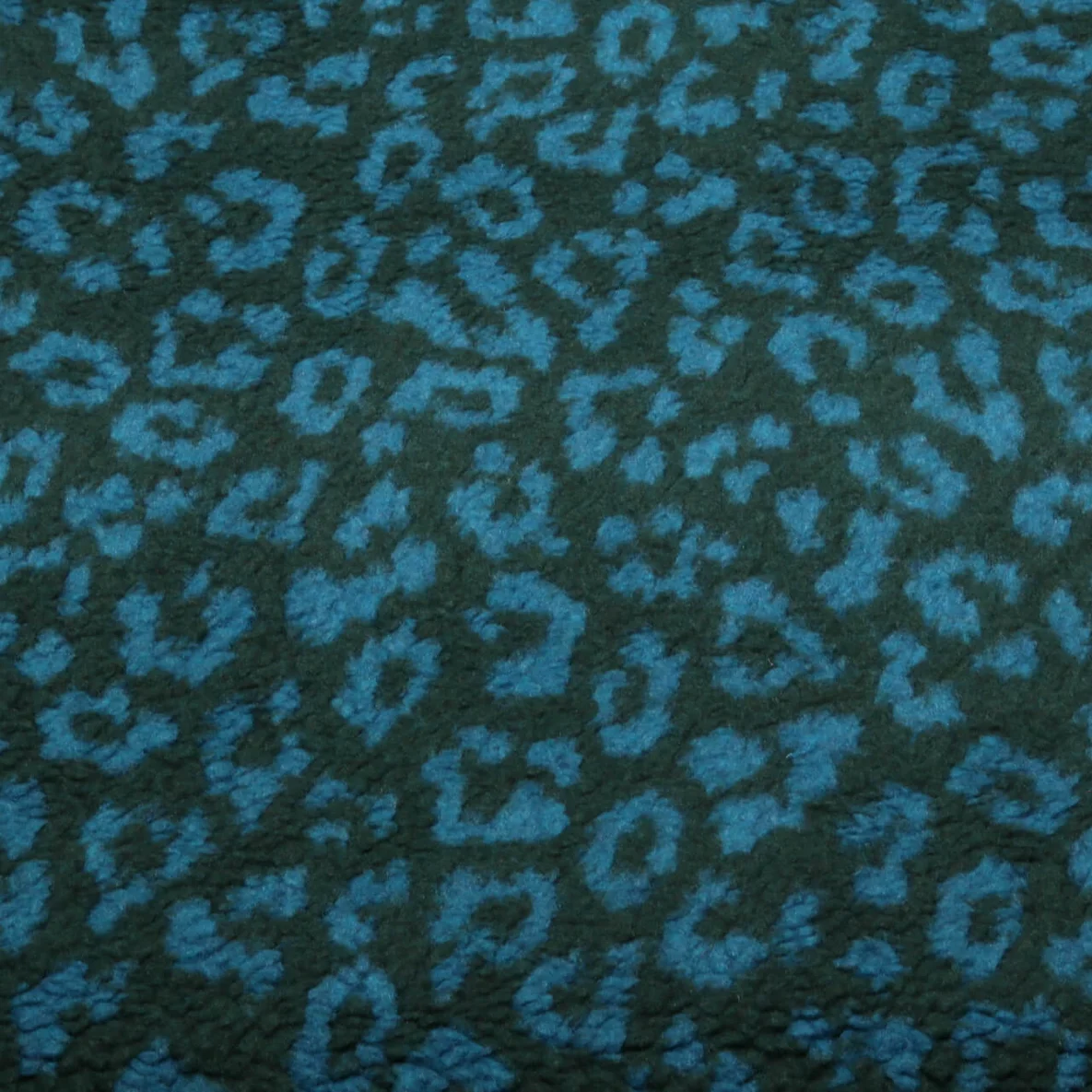 Teddyfleece Jacquard Leo Grün Petrol