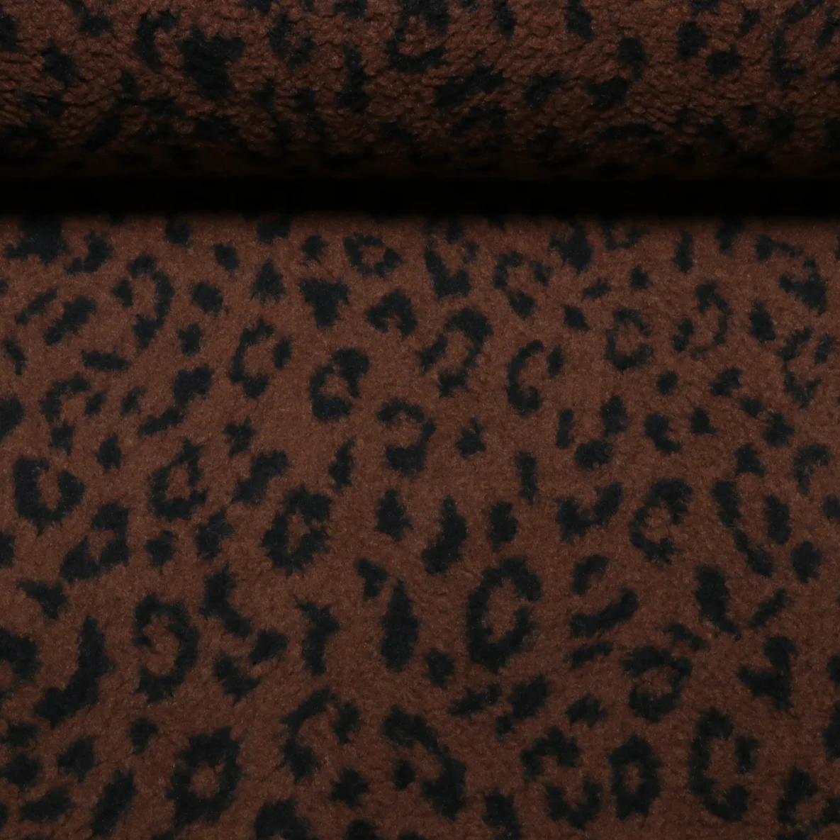 Teddyfleece Kleines Leomuster Braun Schwarz