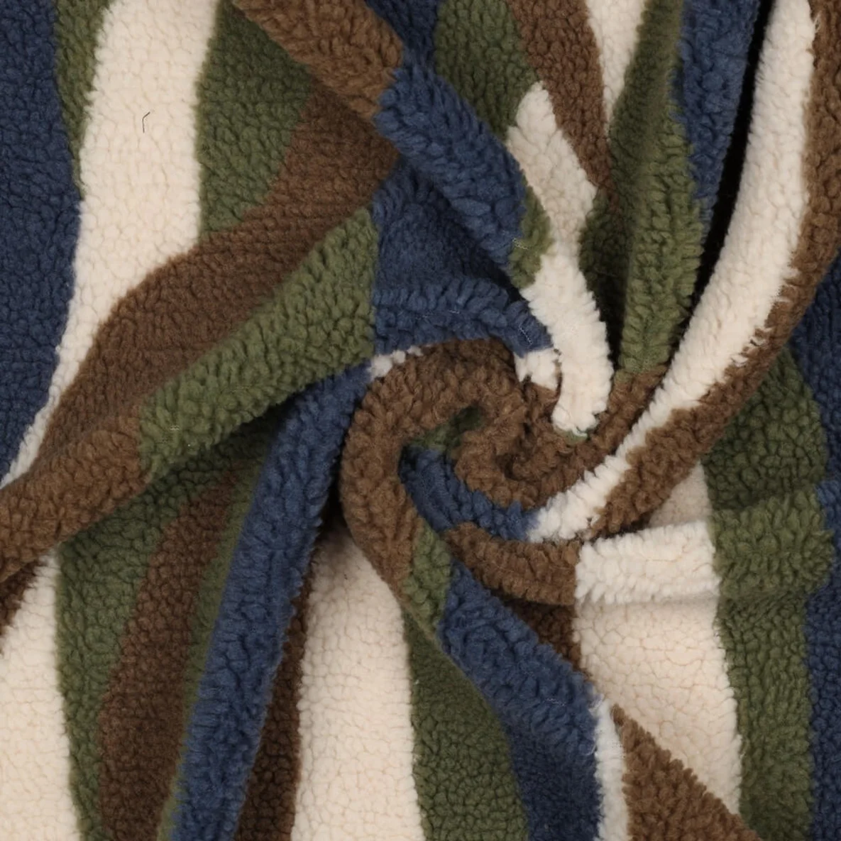 Teddyfleece Swirl Blau Multicolor