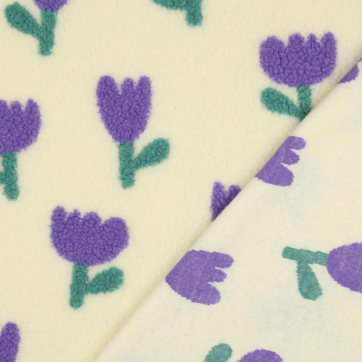 Teddyfleece Tulpen Ecru