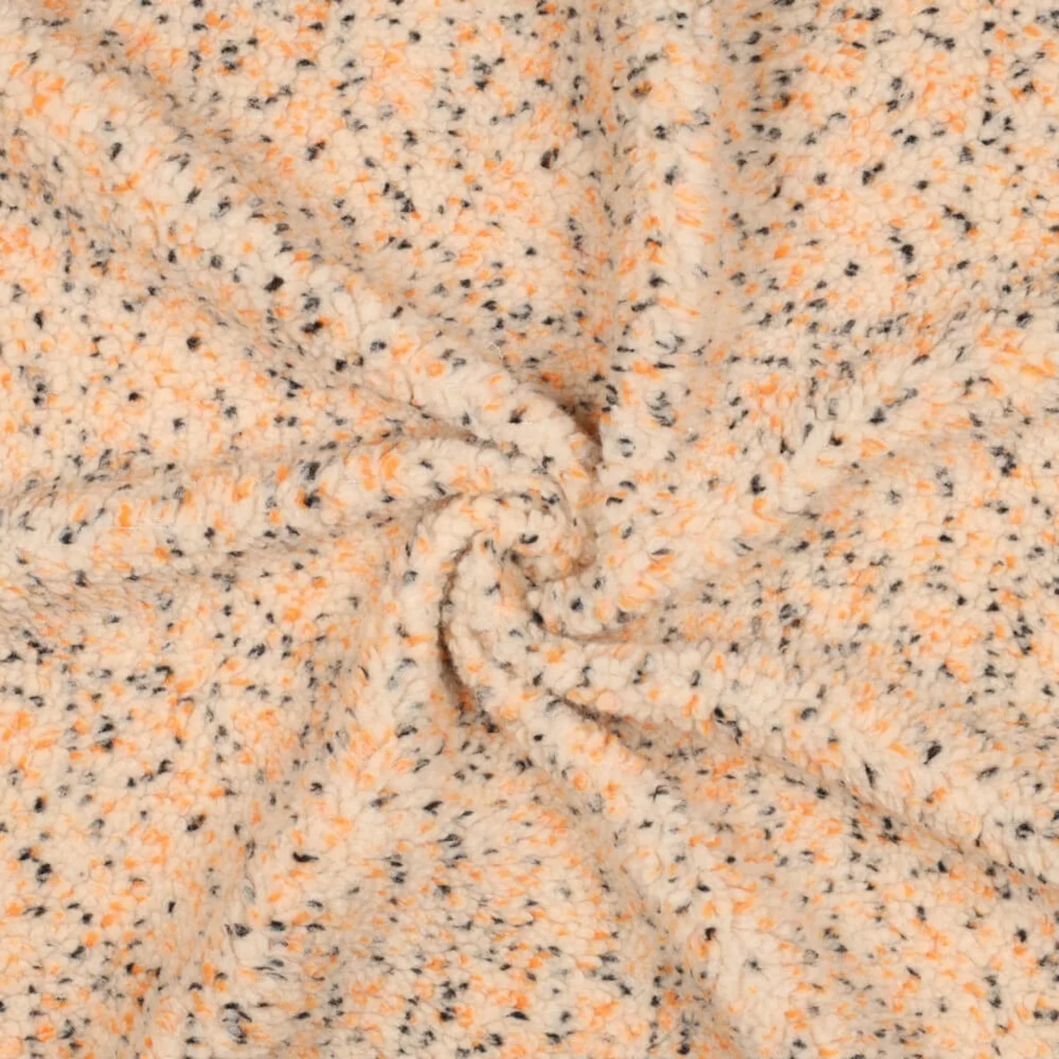 Teddyfleece - Tweed Gesprenkelt Beige Orange