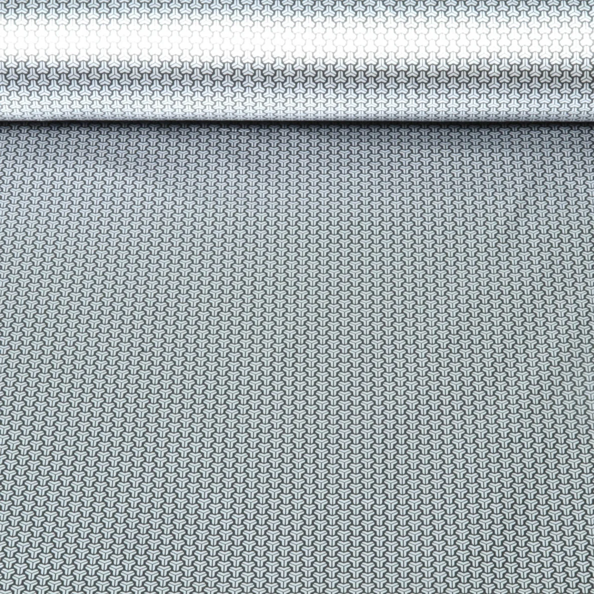 Thermo Futterstoff Grafik Silber Schwarz