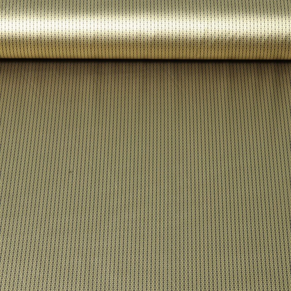 Thermo Futterstoff Punkte Gold Schwarz