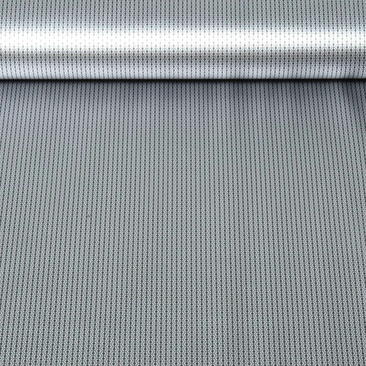 Thermo Futterstoff Punkte Silber Schwarz