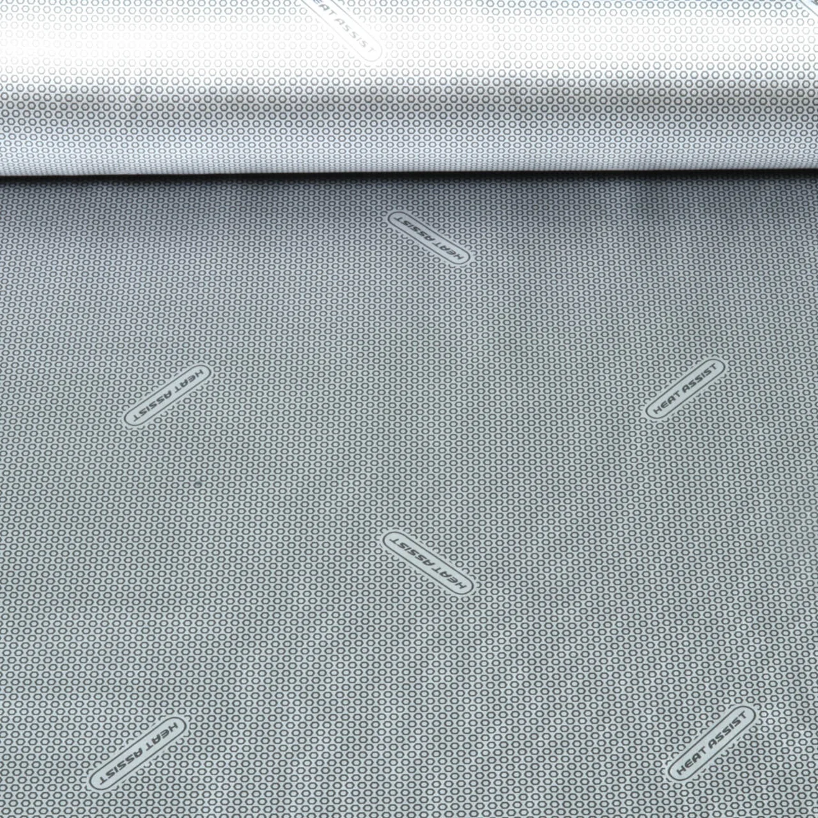 Thermo Futterstoff Punkte mit Logo Silber Schwarz