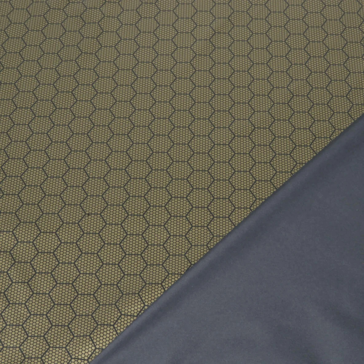 Thermo Futterstoff Waben Gold Schwarz