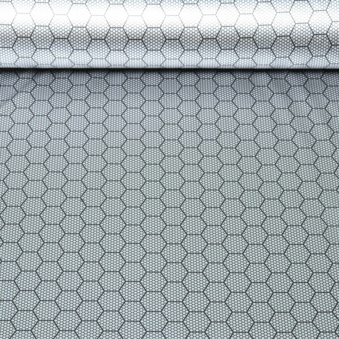 Thermo Futterstoff Waben Silber Schwarz