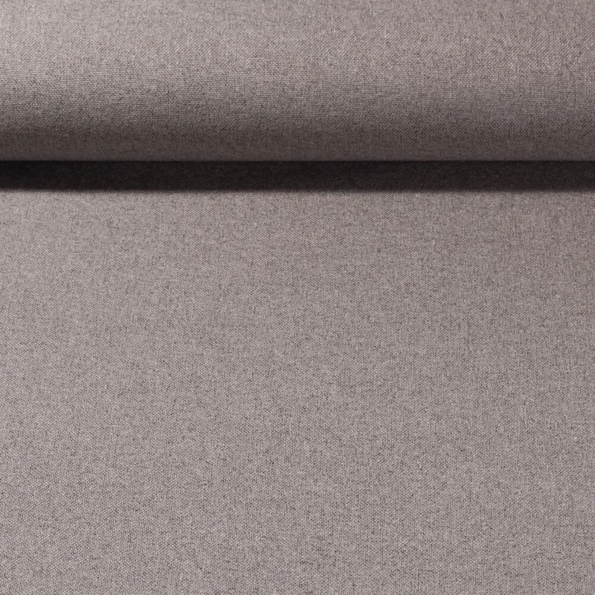 Verdunklungsstoff Leinenoptik Grau Melange 