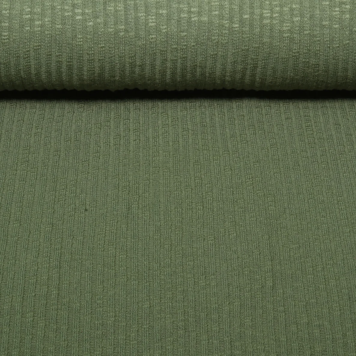 Vintage Strickjersey Armygrün
