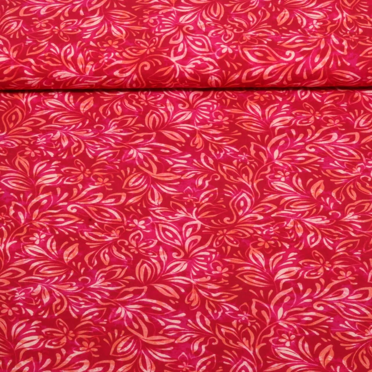Viskose Blumen Blätter Rot