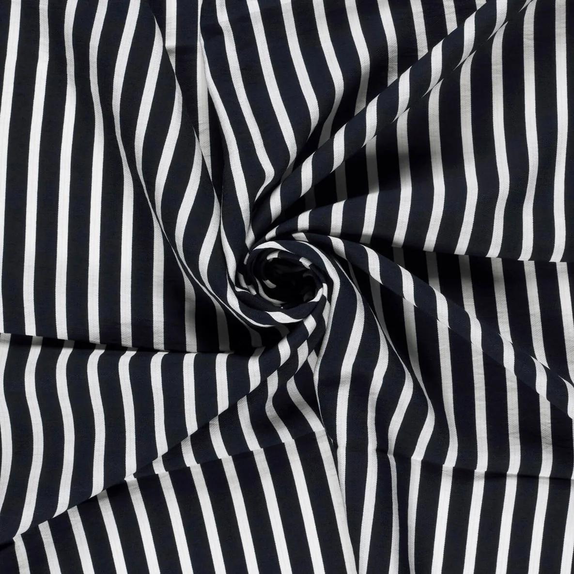 Viskose Crepe Streifen Navy