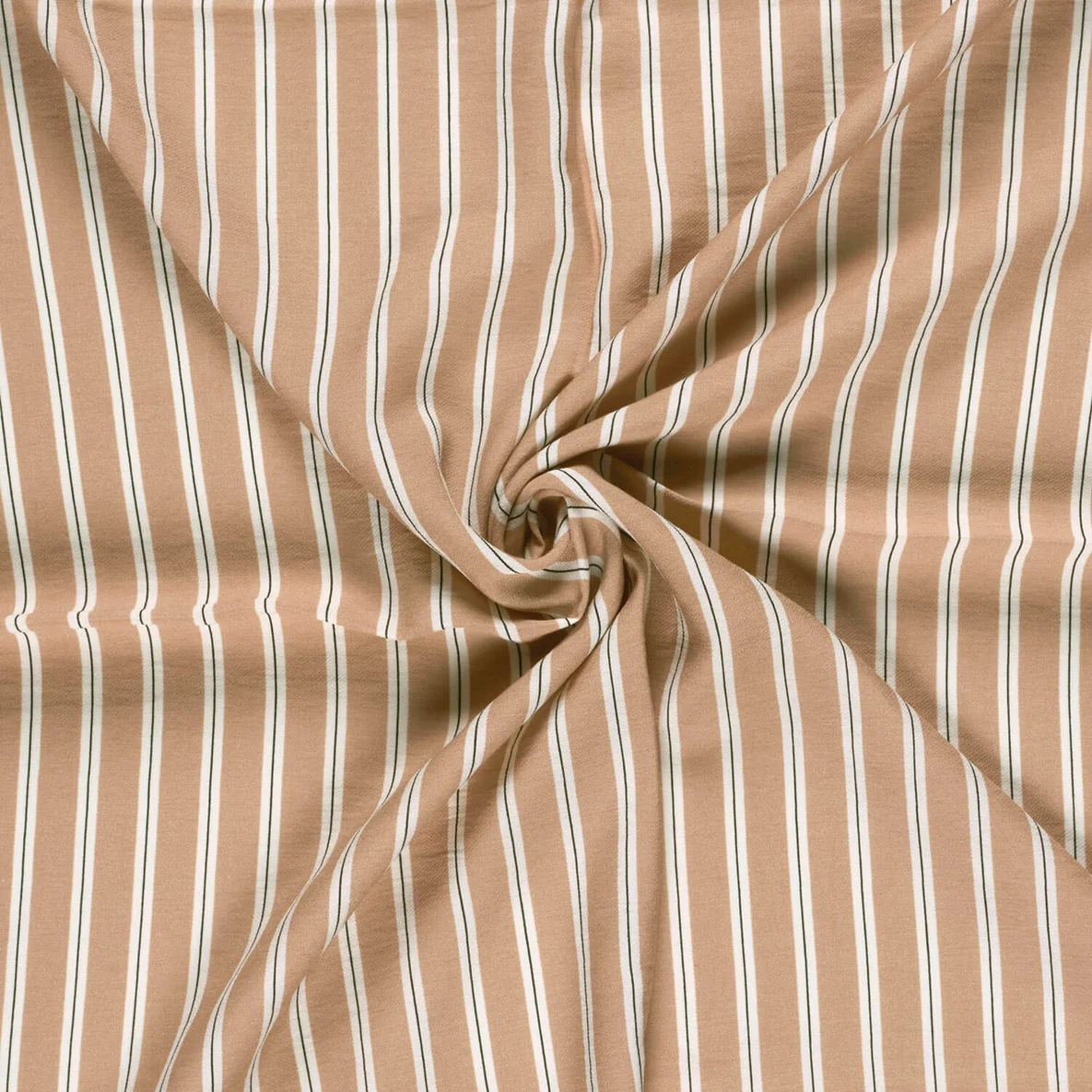 Viskose Crepe Streifen Sand