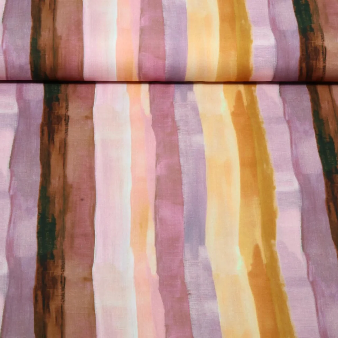 Viskose Digitaldruck Aquarellstreifen Mauve