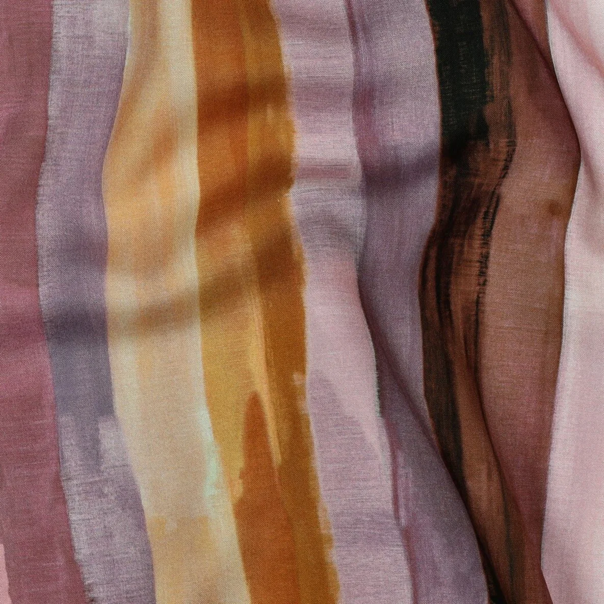 Viskose Digitaldruck Aquarellstreifen Mauve