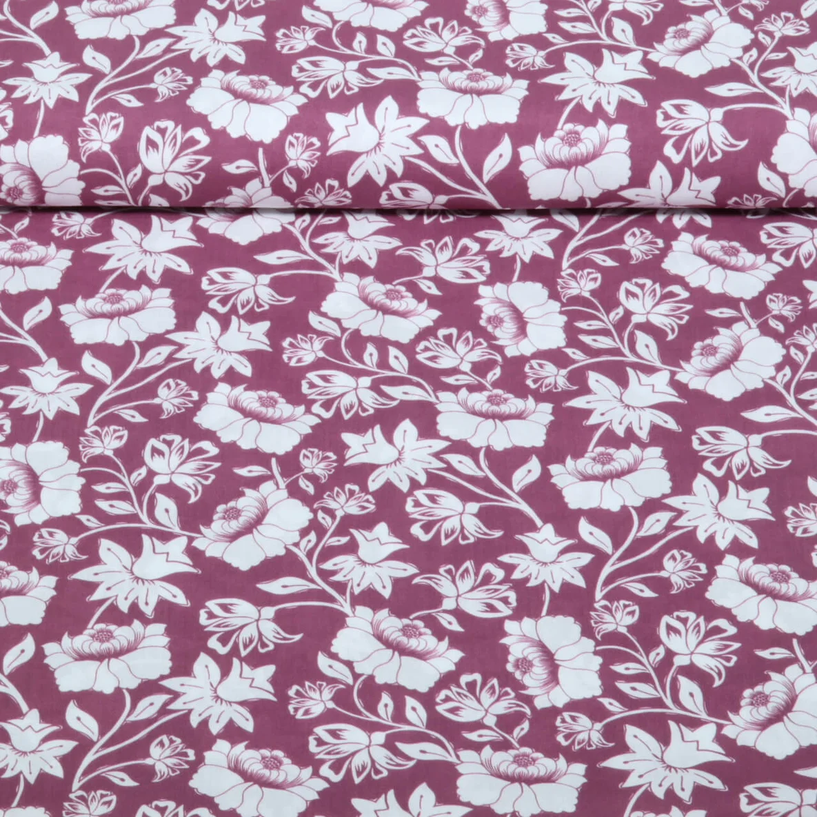 Viskose Digitaldruck Blumen Mauve ECOVERO