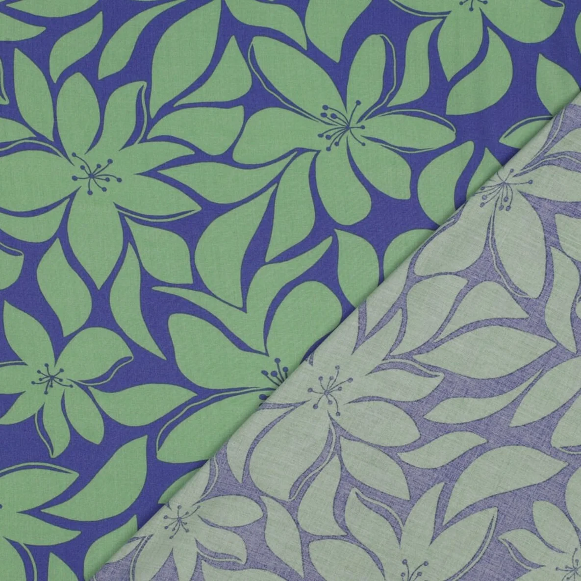 Viskose Große Blüten Lila