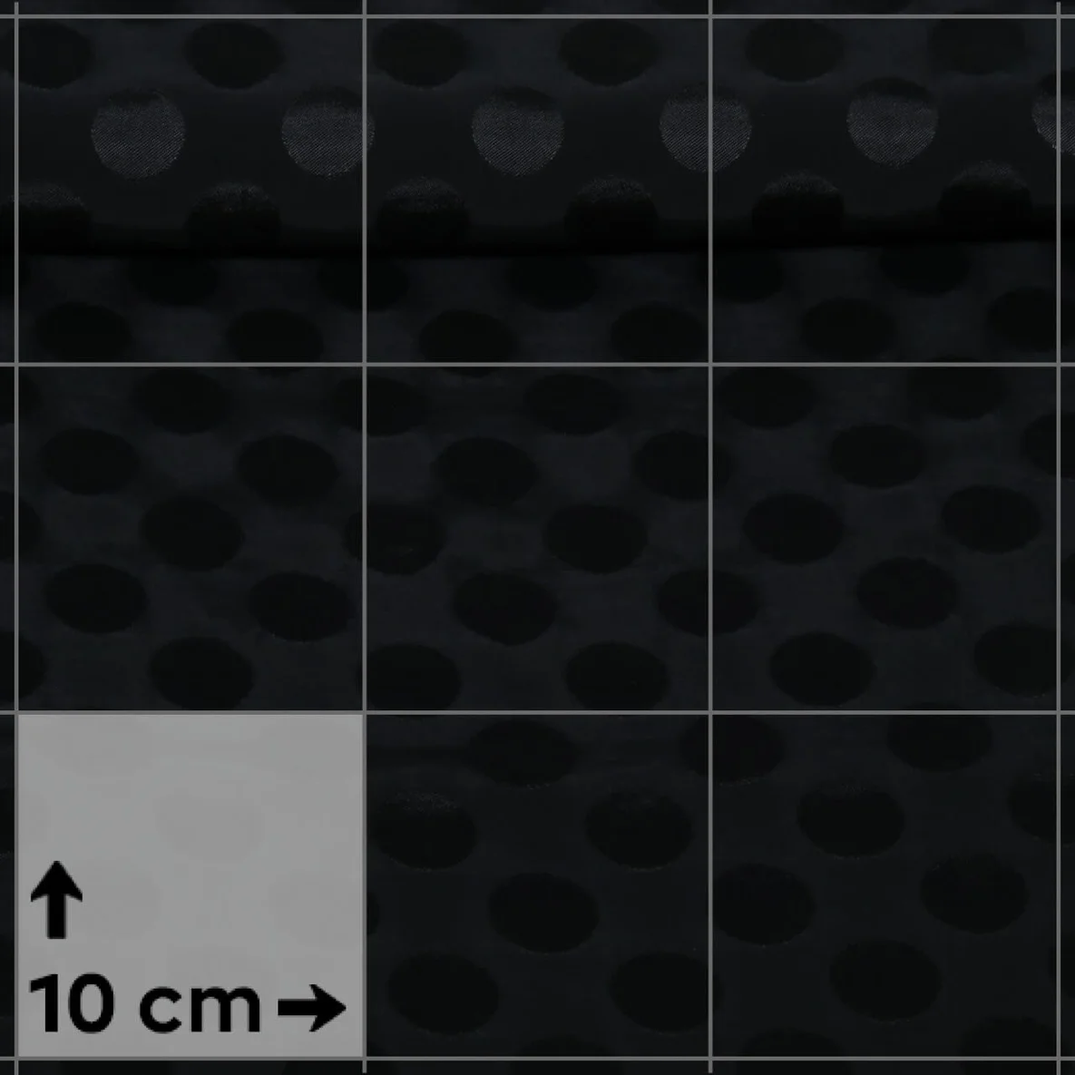 Viskose Jacquard Punkte Schwarz