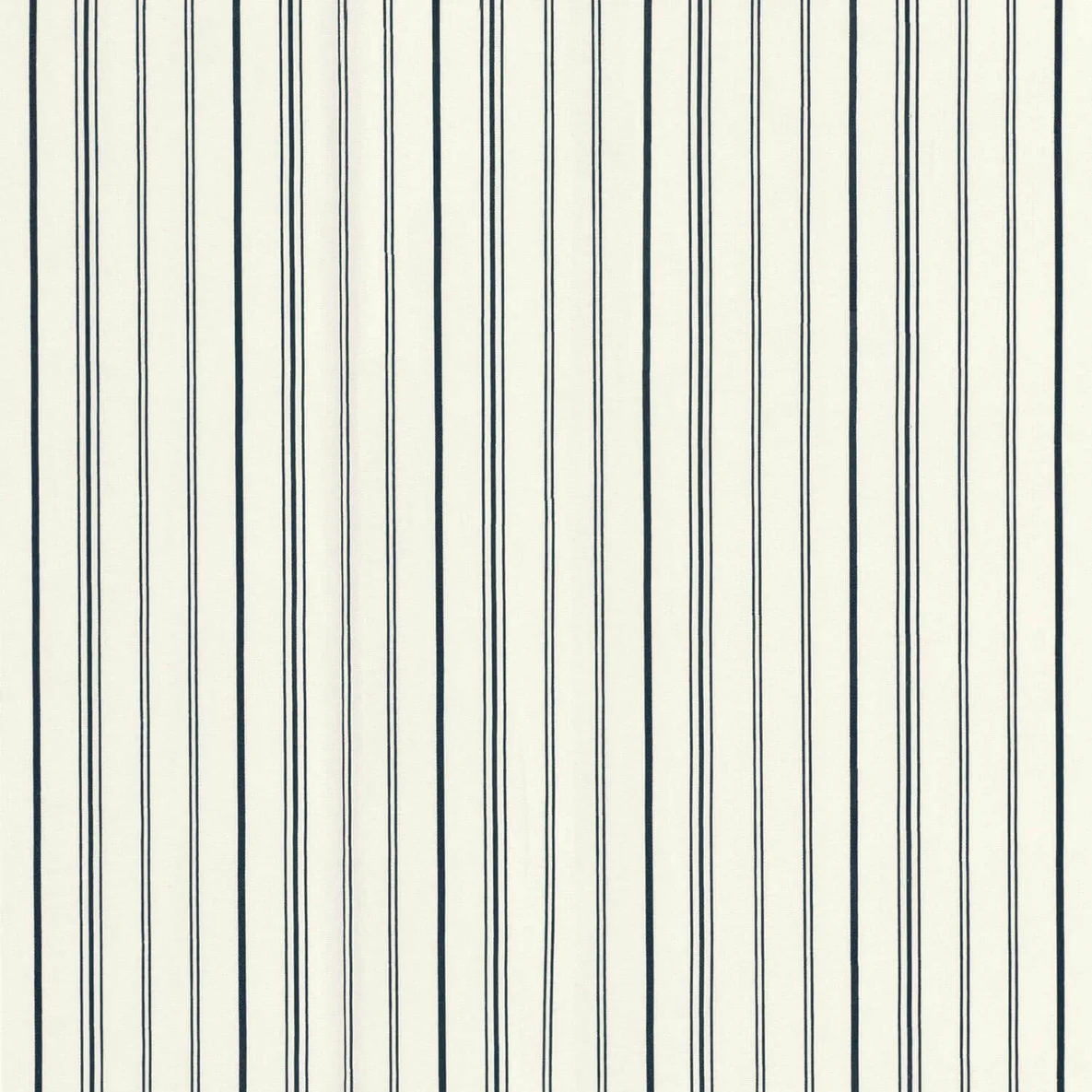 Viskose-Leinen Streifenmix Weiß Blau