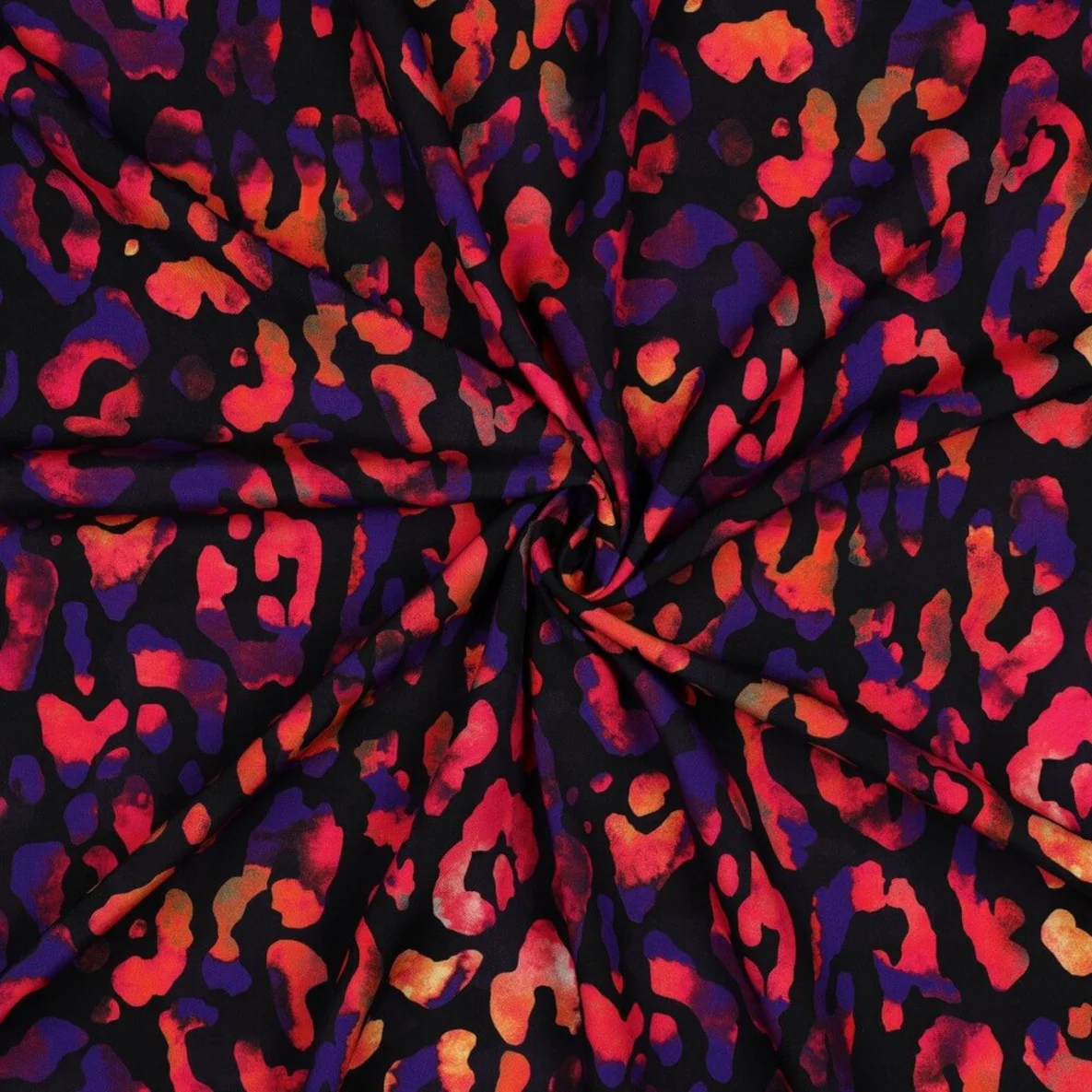 Viskose Leo Abstrakt Schwarz