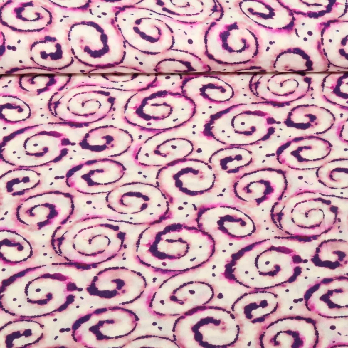 Viskose-Popeline Digitaldruck Tie Dye Lila