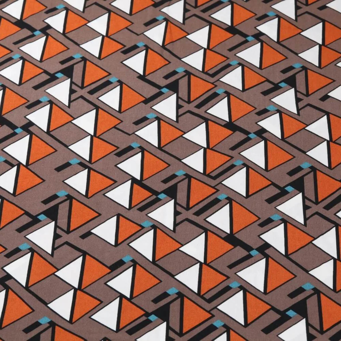 Viskose Popeline Dreiecke Taupe