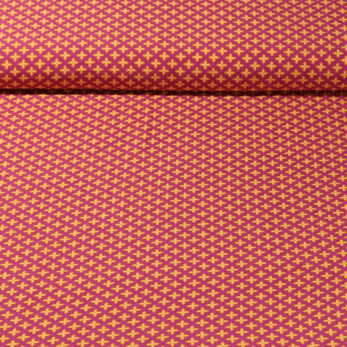 Viskose Popeline Kleine Blumen Pink